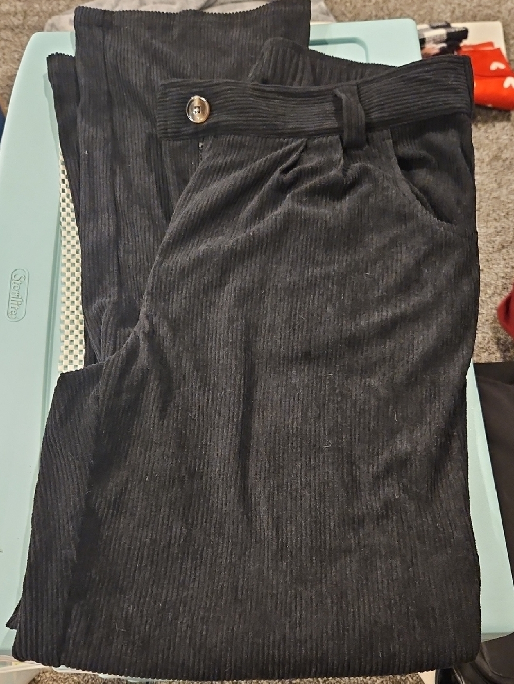 HALARA Women's Medium Black Corduroy Pants